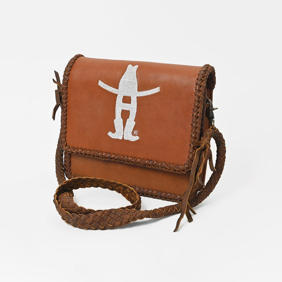 Frontier Rodeo Genuine Leather White Embroidered Crossbody Bag | Houston Livestock Show and Rodeo - Uhorse