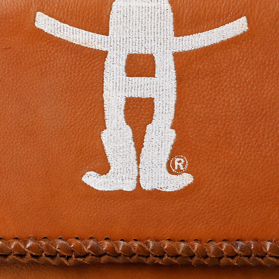 Frontier Rodeo Genuine Leather White Embroidered Crossbody Bag | Houston Livestock Show and Rodeo