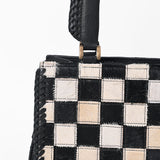 American Darling Women’s Black & White Hair-on Leather Handbag