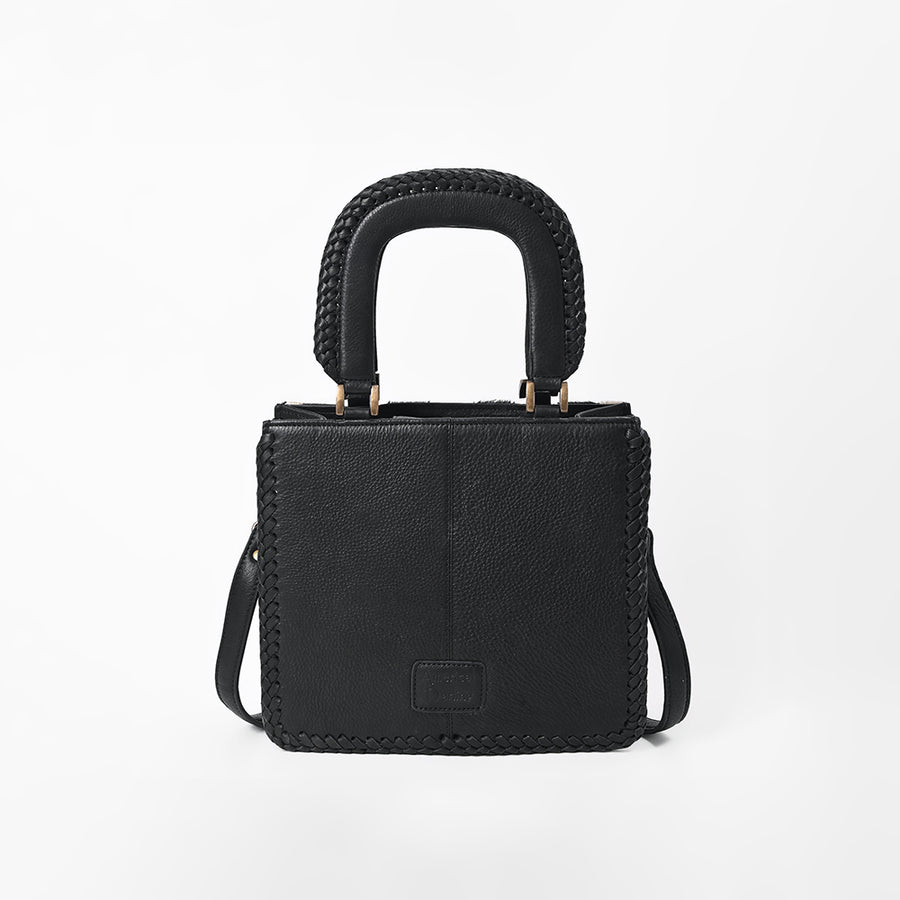 American Darling Women’s Black & White Hair-on Leather Handbag