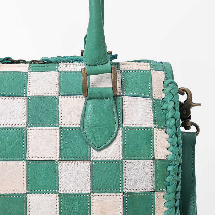American Darling Women’s Green & White Hair-on Speedy bag
