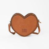 American Darling Heart‑Shaped Handbag – Western Motif with Bull Skull