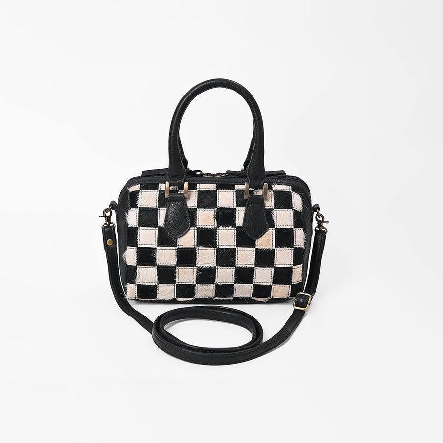 American Darling Women’s Black & White Hair-on Leather Speedy bag