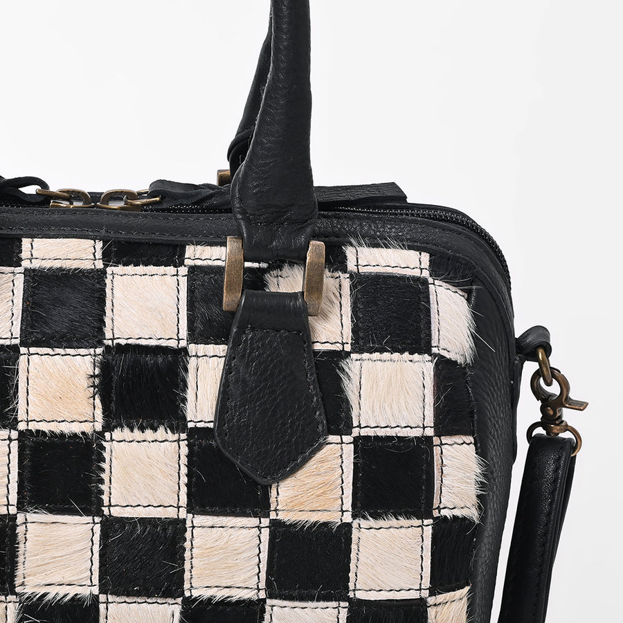 American Darling Women’s Black & White Hair-on Leather Speedy bag