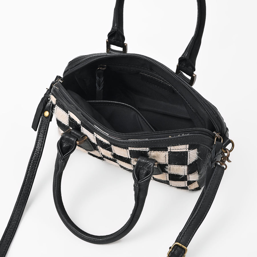 American Darling Women’s Black & White Hair-on Leather Speedy bag