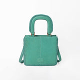 American Darling Women’s Green & White Hair-on Leather Handbag