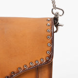 American Darling Western Brown Full grain Crossbody Bag w/ Rhinestone
