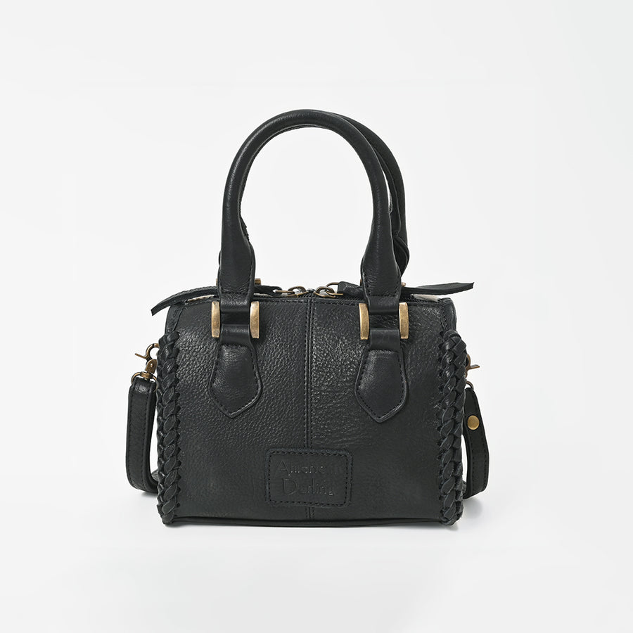 American Darling Hair-On Cowhide Leather Satchel Handbag for Women