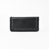 American Darling Black Western Leather Wallet with Horse Bit