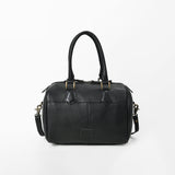 American Darling Black Geometric Hair-On Hide Leather Bowler Speedy Bag