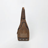 American Darling Western Leather Sling Bag with Studded Detail & Embroidery