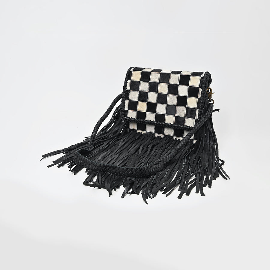 American Darling Women's Hair-On Crossbody Bag Western Genuine Leather Handbag - Uhorse