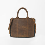 American Darling Genuine Leather Western Tote Bag for Women, Brown Laser Cut Shoulder Handbag