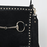 American Darling Western Fringe Leather Crossbody Bag with Studded Detail & Horsebit Accent – Stylish Shoulder Handbag