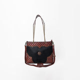American Darling Western Quilted Leather w/ Hair-On Tote Bag Purse