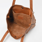 American Darling Brown Equestrian Leather Tote Bag with Horse Bit Hardware