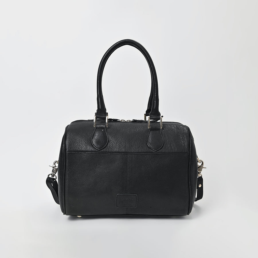 American Darling Western Leather Tooling Duffel Bag Black White Tooled Embroidery Satchel Crossbody Purse for Women