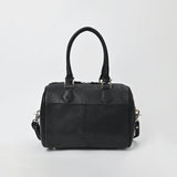 American Darling Western Leather Tooling Duffel Bag Black White Tooled Embroidery Satchel Crossbody Purse for Women