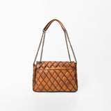 American Darling Genuine Leather Quilted Western Crossbody Bag w/ Flap