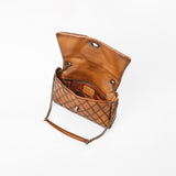 American Darling Genuine Leather Quilted Western Crossbody Bag w/ Flap