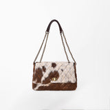 American Darling Western Cowhide Leather Quilted crossbody  Bag