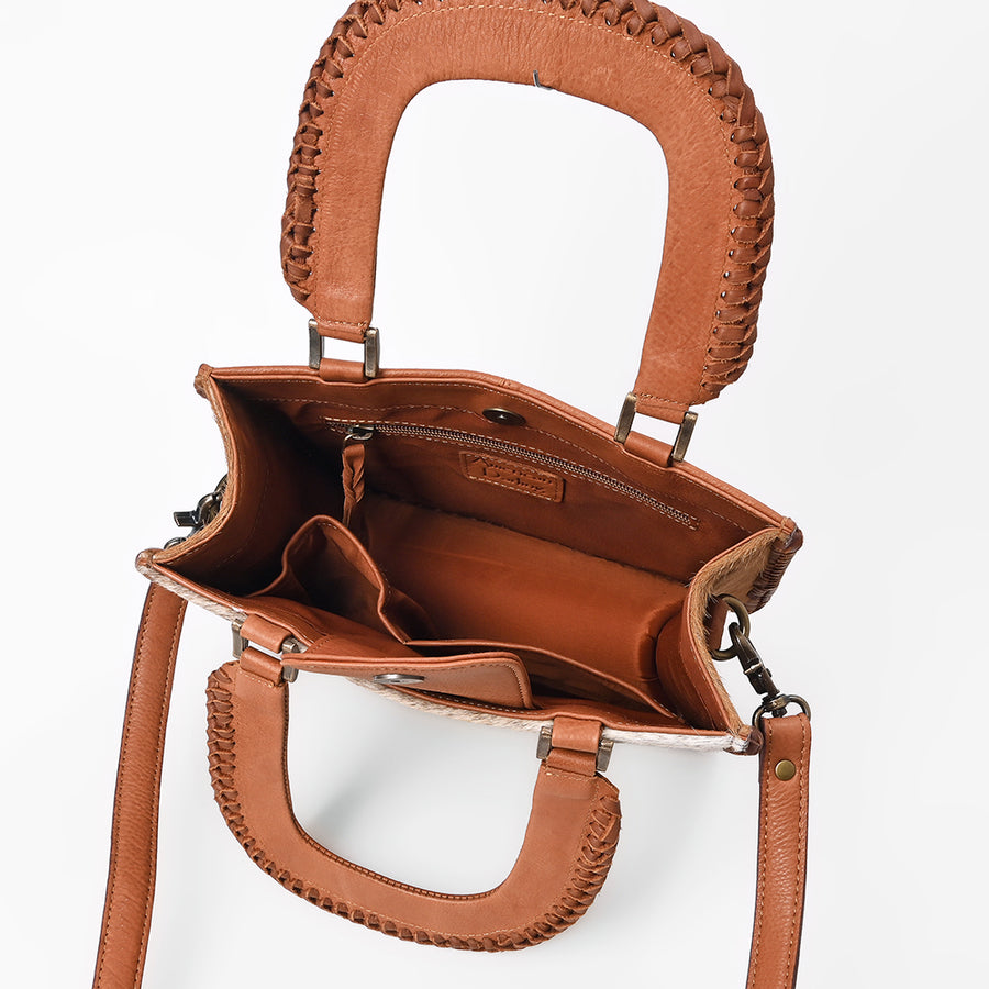 American Darling Western Cowboy Hair-On Leather Crossbody Bag