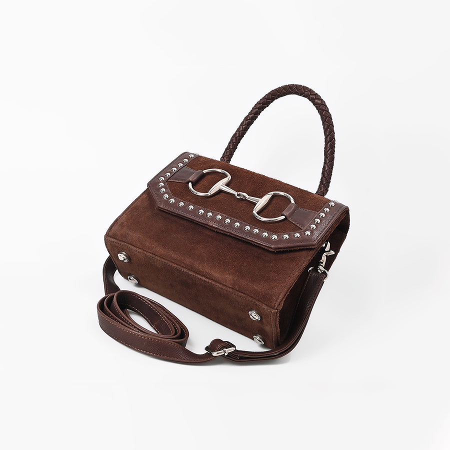 American DarlingWestern Brown Suede Leather Handbag
