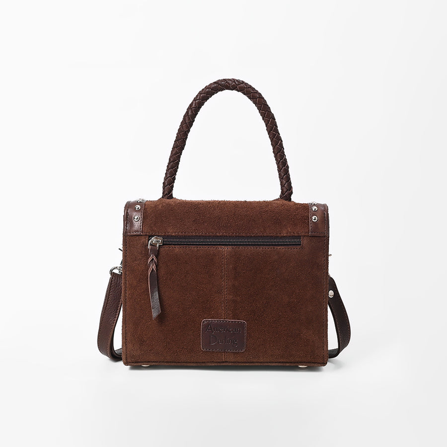 American DarlingWestern Brown Suede Leather Handbag