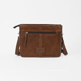 American Darling Western Fringe Crossbody Bag for Women, Studded Leather Purse with Horse Bit Accent, Brown