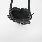 American Darling Women's Western Black Heart-Shaped Crossbody Bag