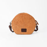 American Darling Genuine Leather Suede Studded Snaffle Bit Canteen Bag