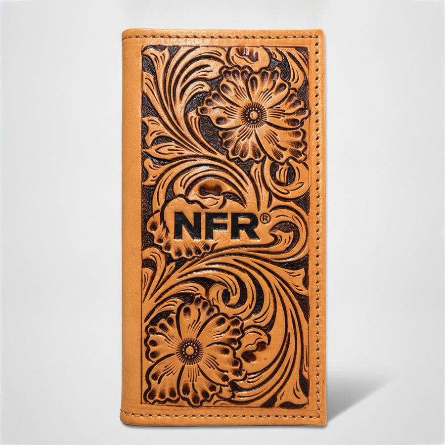 Official PRCA & NFR Licensed Collection® Classic Western Floral Tooled Wallet