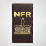 Official PRCA & NFR Licensed Collection® Embroidered Dark Brown Leather Rodeo Wallet