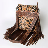 American Darling Messenger Hand Tooled Hair On Genuine Leather Western Women Bag Handbag Purse | Cute