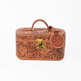 American Darling Hand Tooled Western Leather Jewelry Box