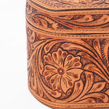 American Darling Hand Tooled Western Leather Jewelry Box