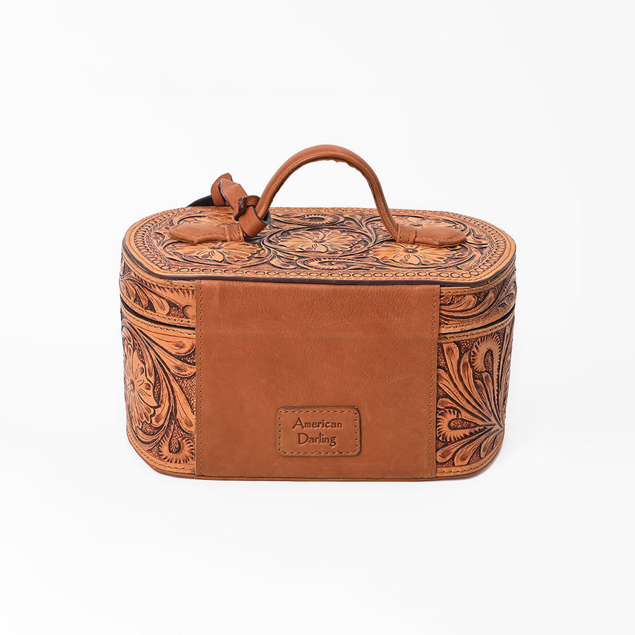 American Darling Hand Tooled Western Leather Jewelry Box