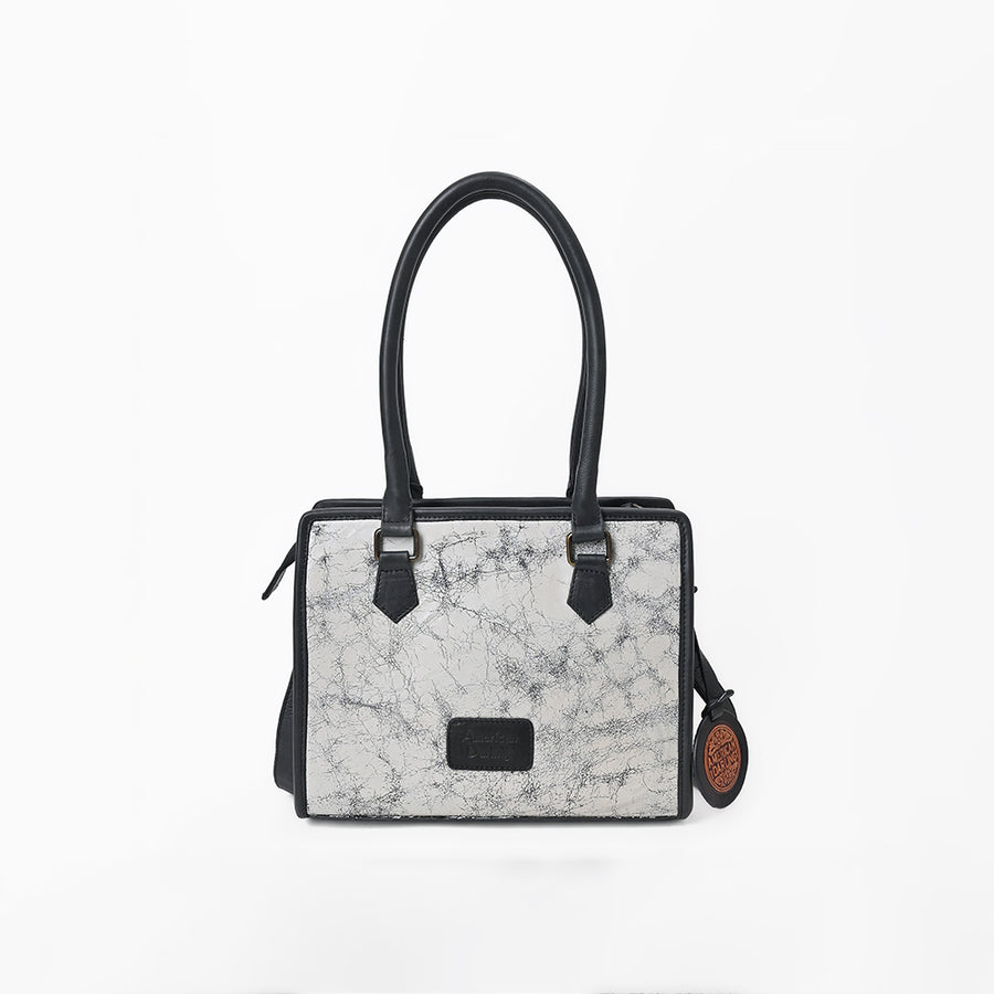 American Darling Silver Metallic Leather Western Tote Bag