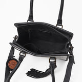 American Darling Silver Metallic Leather Western Tote Bag