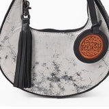 American Darling Western Leather Silver Crackle Hobo Bag