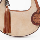 American Darling Western Leather Silver Crackle Hobo Bag
