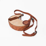 American Darling Western Leather Silver Crackle Hobo Bag