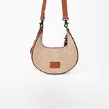 American Darling Western Leather Silver Crackle Hobo Bag