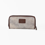 American Darling Western Women Silver Crackle Leather Wallet