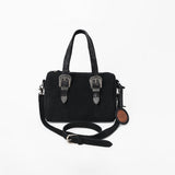 American Darling Western Leather Tote Bag w/ Tooled Buckle Straps