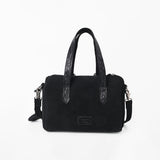 American Darling Western Leather Tote Bag w/ Tooled Buckle Straps