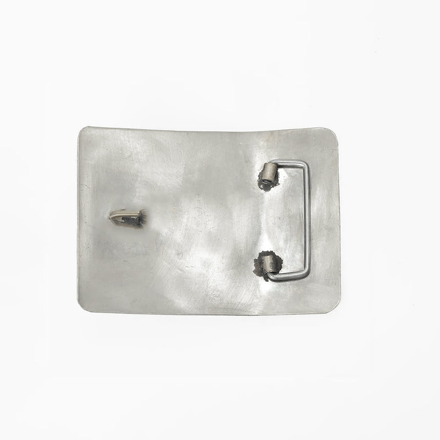 American Darling Western Horseshoe Belt Buckle with Faux Turquoise Stone – Engraved Silver Tone Cowboy Buckle