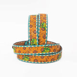 Beautifully Hand Tooled Hair-on Genuine American Leather Belt Men and Women