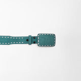 American Darling Western Turquoise Leather Belt w/Stitching