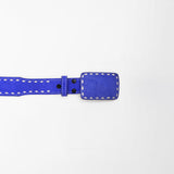 American Darling Western Royal Blue Leather Belt w/Stitching